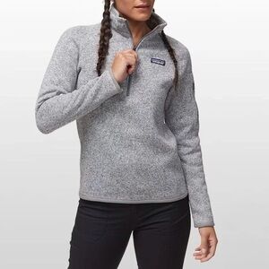 Patagonia Better Sweater 1/4 Zip Fleece Pullover Light Grey Size Small